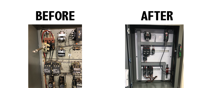 electrical panels before and after